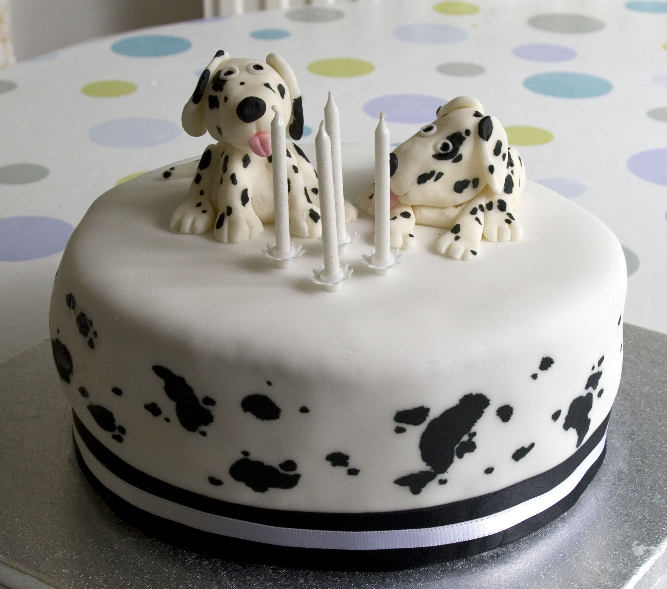 Dalmatian birthday cake